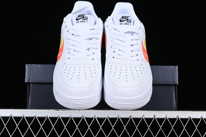 Nike Air Force 1 '07 Low White/Orange/Yellow 13