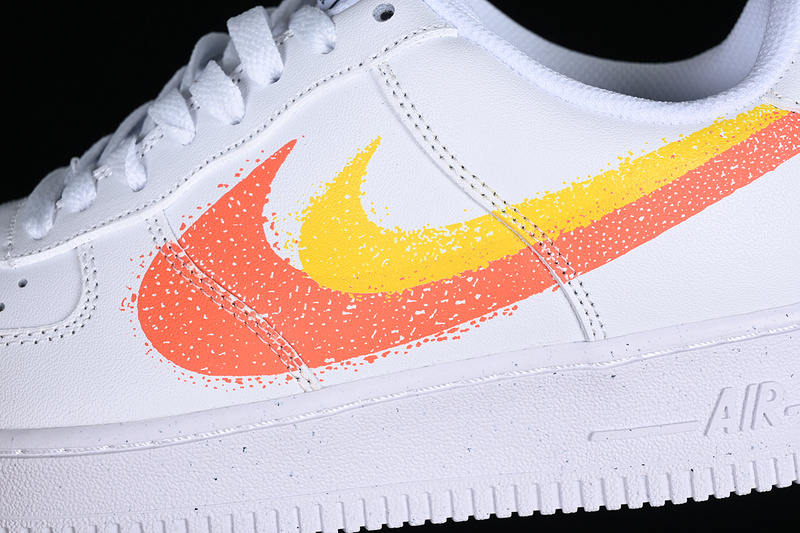 Nike Air Force 1 '07 Low White/Orange/Yellow 17