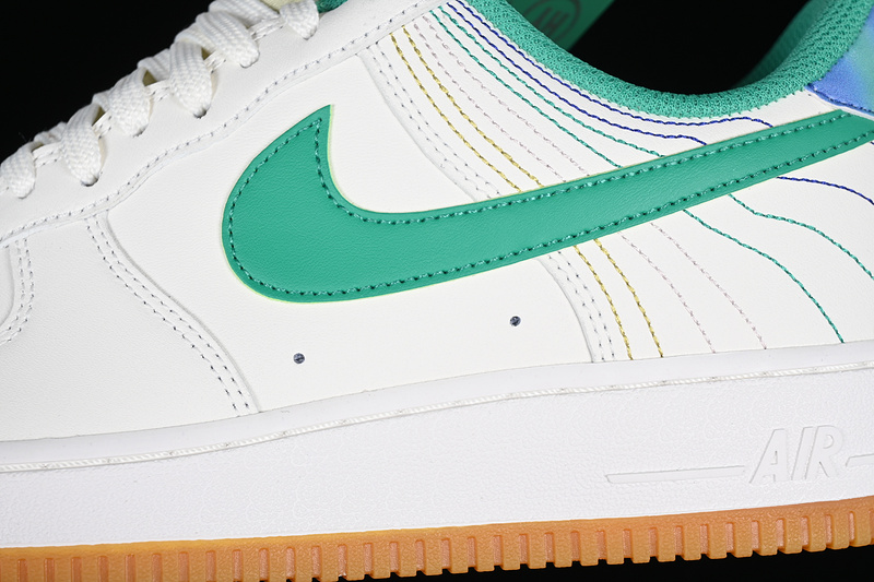 Nike Air Force 1 '07 Low White/Purple/Green 3