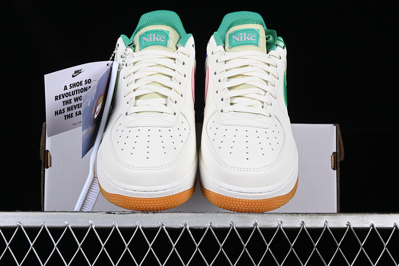 Nike Air Force 1 '07 Low White/Purple/Green 7