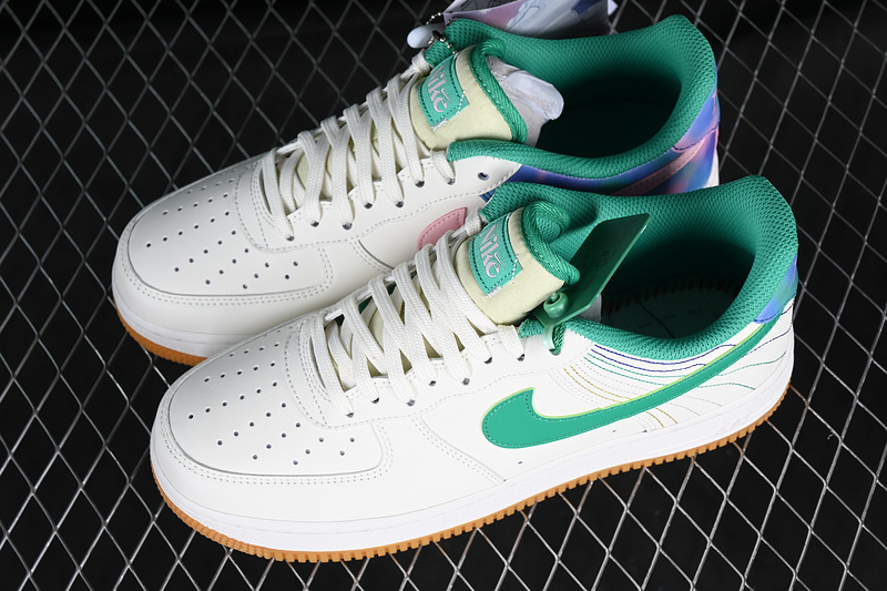 Nike Air Force 1 '07 Low White/Purple/Green 13