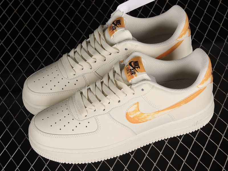 Air Force 1 Low Detailed With Orange Streaks Sail/Orange-Black-Sail 25