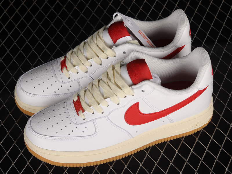 Nike Air Force 1 '07 Low White/Brown/Red 5