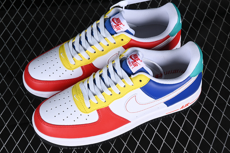 Nike Air Force 1 '07 Low Green/Red/White/Yellow/Blue 15