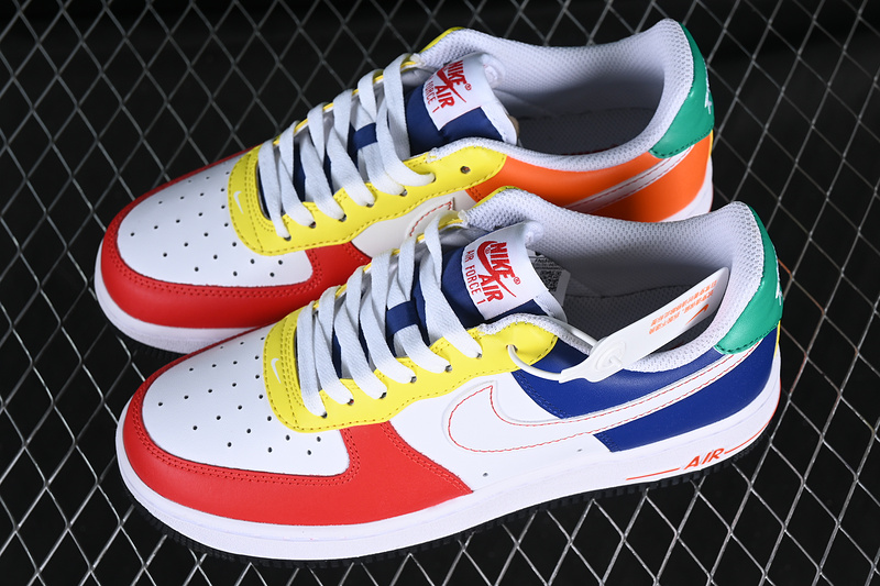 Nike Air Force 1 '07 Low White/Red/Blue/Green/Yellow 5