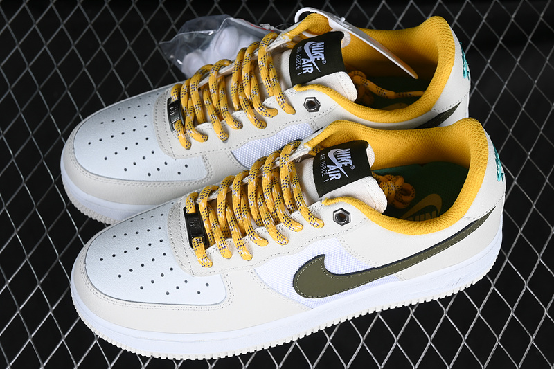 Nike Air Force 1 '07 Low White/Black/Green/Grey/Yellow 7