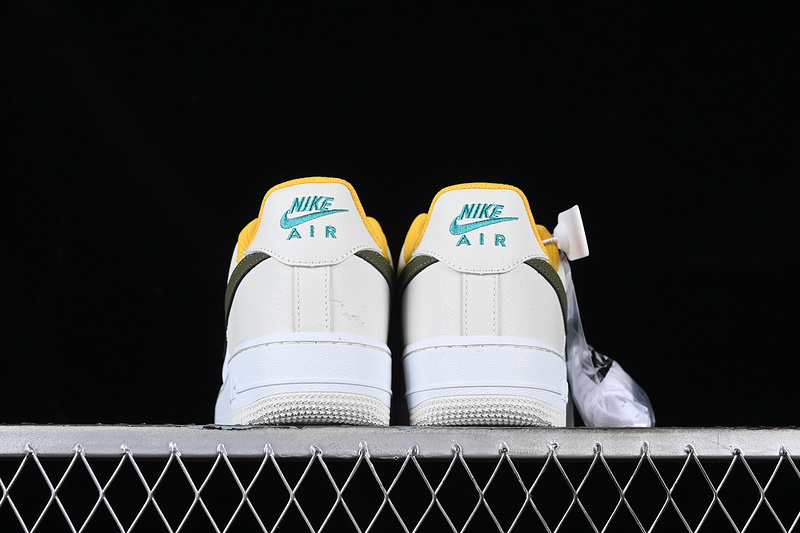 Nike Air Force 1 '07 Low White/Black/Green/Grey/Yellow 9