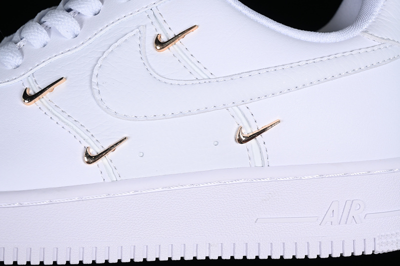 Nike Air Force 1 '07 Low All White White/Gold 5