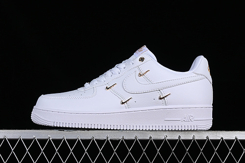 Nike Air Force 1 '07 Low All White White/Gold 29