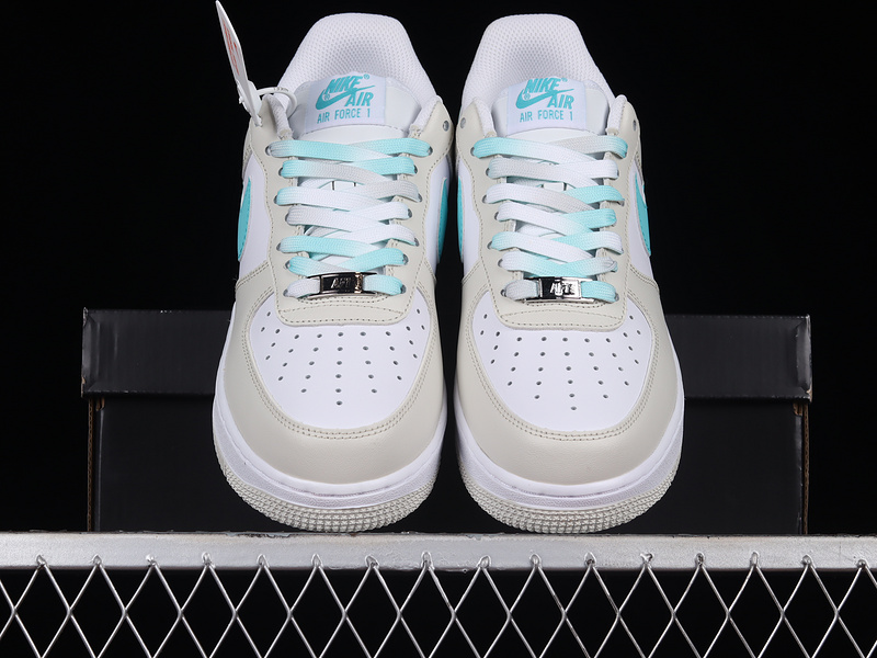 Air Force 1 Low Light Grey/White-Blue 3