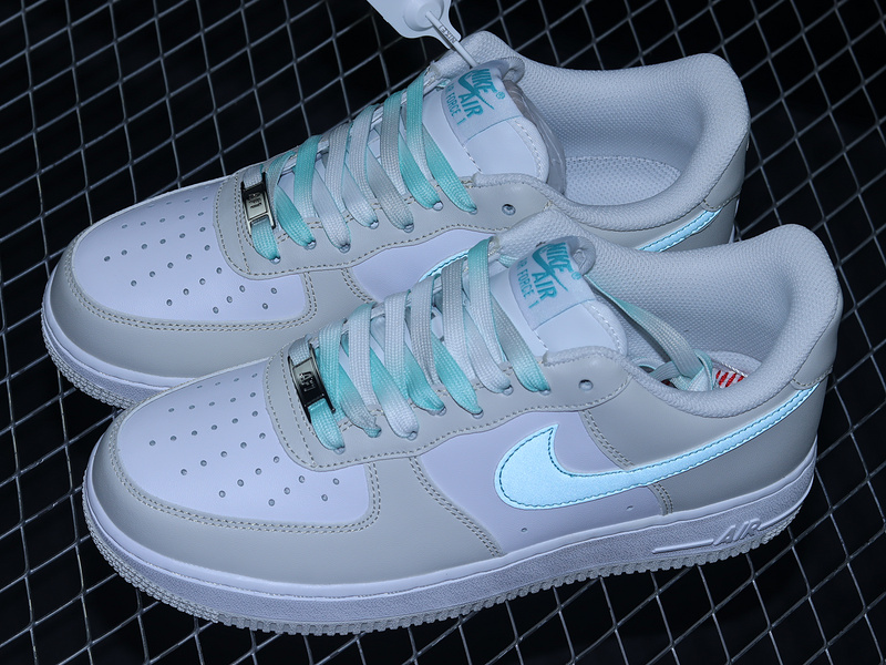 Air Force 1 Low Light Grey/White-Blue 15