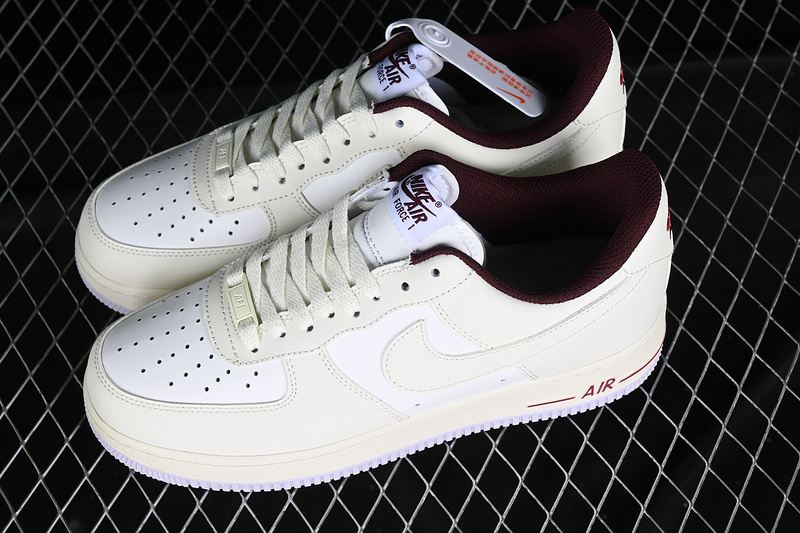 Nike Air Force 1 '07 Low White/Beige/Red 5