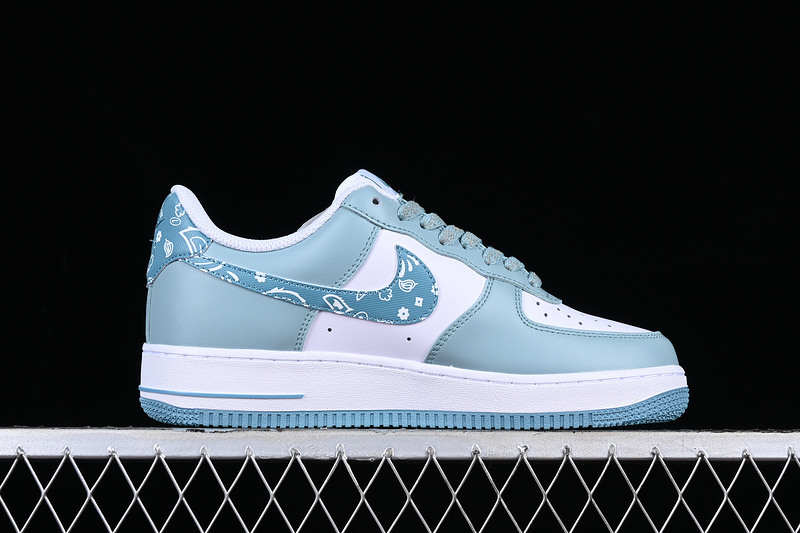 Nike Air Force 1 '07 Low Green/Blue Paisley/White 9