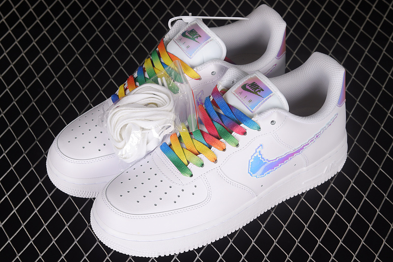 Air Force 1 Low Iridescent Pixel White/Multi-Color/Black 7