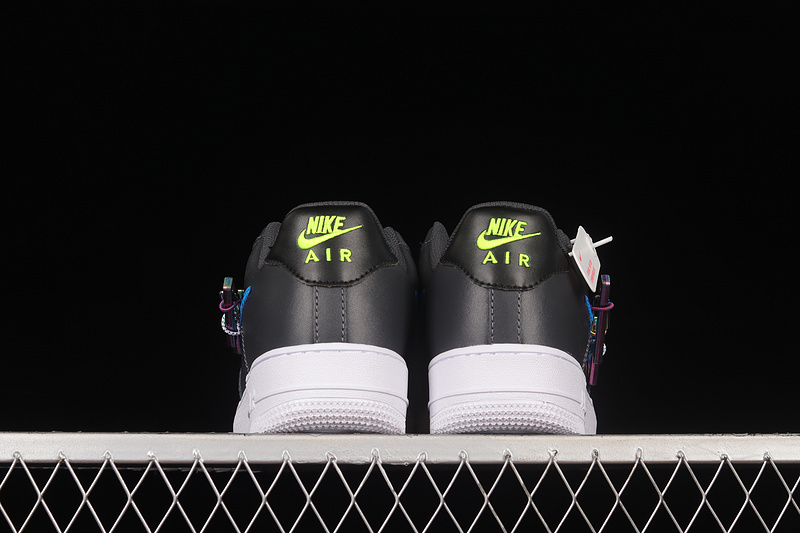 Nike Air Force 1 '07 Premium Carabiner Dark Smoke Grey/Volt/Photo Blue 19