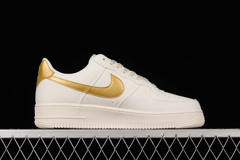 Nike Air Force 1 '07 Low White/White/Metallic Gold 17