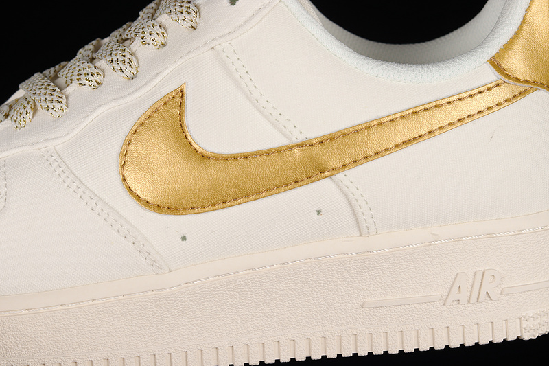 Nike Air Force 1 '07 Low White/White/Metallic Gold 19