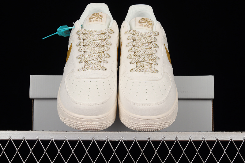 Nike Air Force 1 '07 Low White/White/Metallic Gold 27