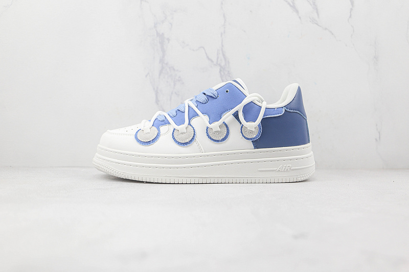 Air Force 1 Low Vibe White/White/Blue 5