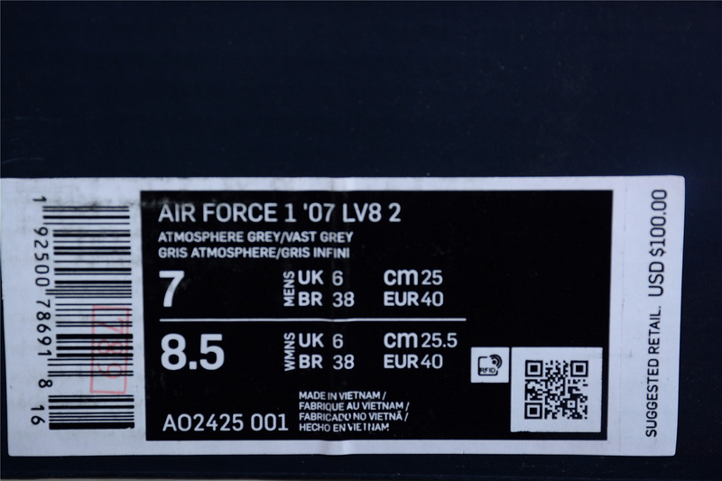 Air Force 1 Low 07 Lv8 Triple Grey/Vast Grey-Thunder Grey 17