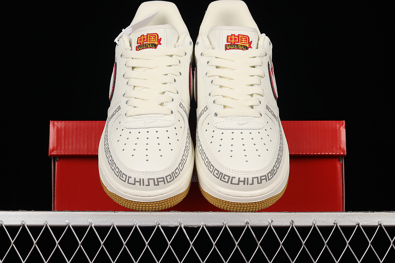 Air Force 1 Low 07 Beige/Beige/Red 11