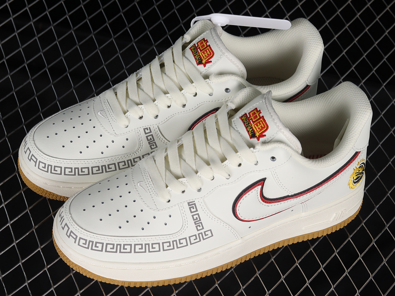 Air Force 1 Low 07 Beige/Black/Red 19