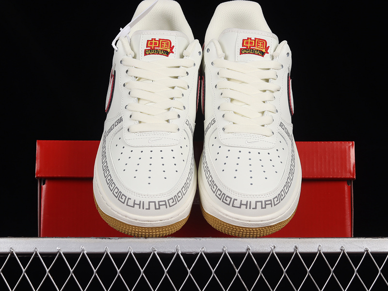 Air Force 1 Low 07 Beige/Black/Red 21