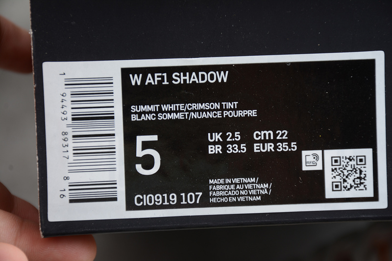 Air Force 1 Shadow Summit White/Barely Volt/Crimson Tint 31