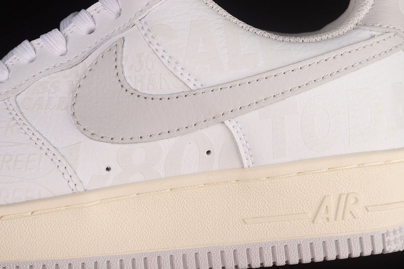 Nike Air Force 1 '07 Premium 1-800 Toll Free White/Grey/Black 15