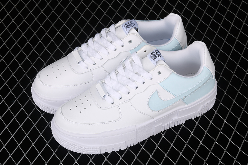 Air Force 1 Pixel White/White/Light Blue 19