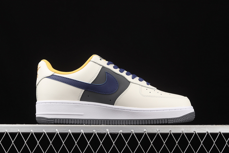 Air Force1 Low 07 Beige/Yellow/Navy Blue 9