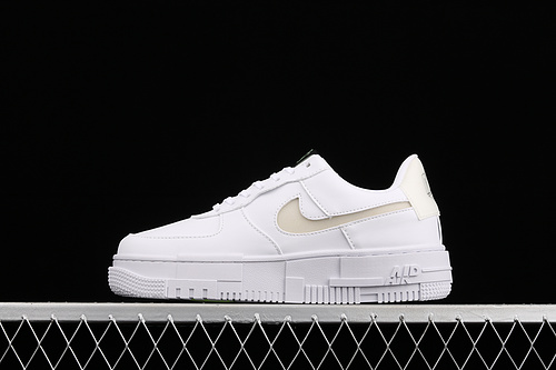 Air Force 1 Pixel White/White/Gold 11