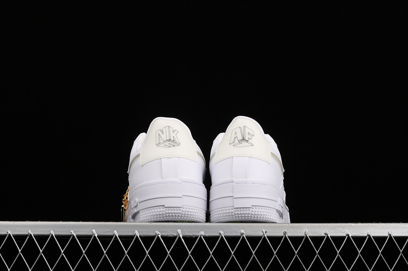 Air Force 1 Pixel White/White/Gold 13