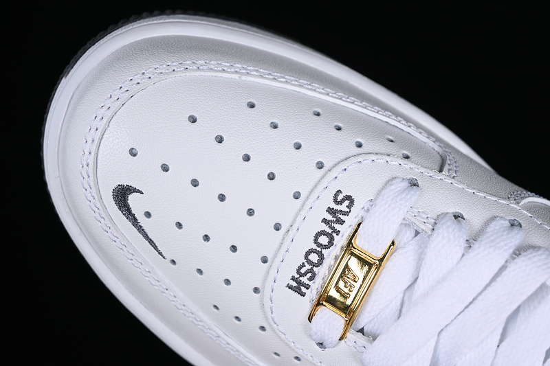 Nike Air Force 1 '07 Low Swoosh White/Grey/Gold 5