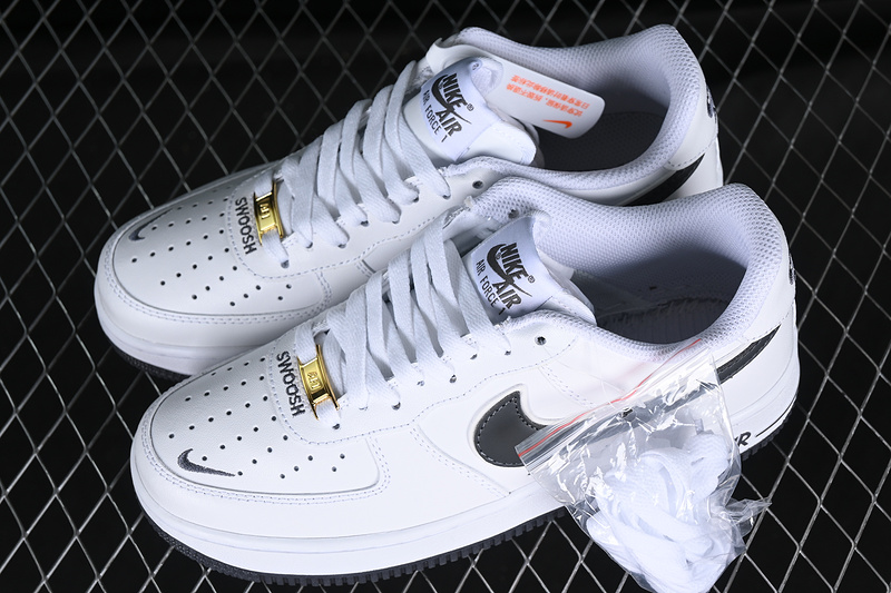 Nike Air Force 1 '07 Low Swoosh White/Grey/Gold 31