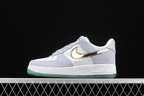 Air Force 1 Low 07 Prm Light Blue/White/Gold 29