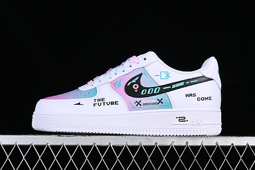 Nike Air Force 1 '07 Low White/Black/Blur/Purple 15