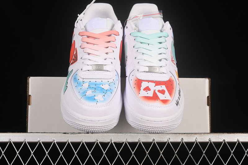 Nike Air Force 1 '07 Low White/Green/Red/Blue 7