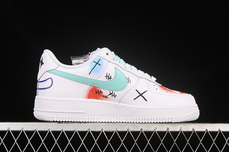 Nike Air Force 1 '07 Low White/Green/Red/Blue 25