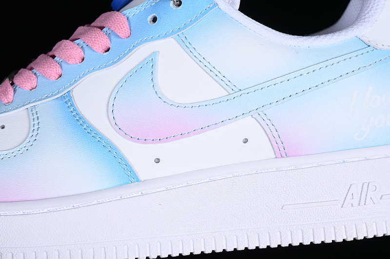 Nike Air Force 1 '07 Low White/Pink/Blue 9