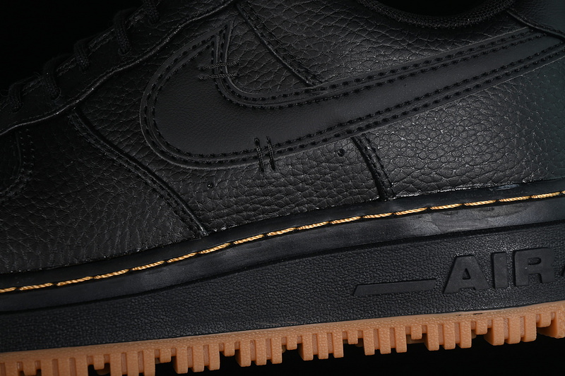 Nike Air Force 1 '07 Low Luxe Black/Black/Bucktan/Gum Yellow 11