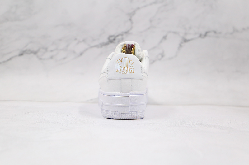 Air Force 1 Low Pixel Grey Gold Chain Summit White/Dark Beetroot/White 7