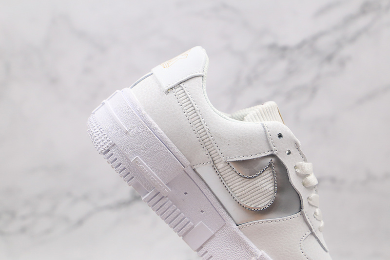 Air Force 1 Low Pixel Grey Gold Chain Summit White/Dark Beetroot/White 15