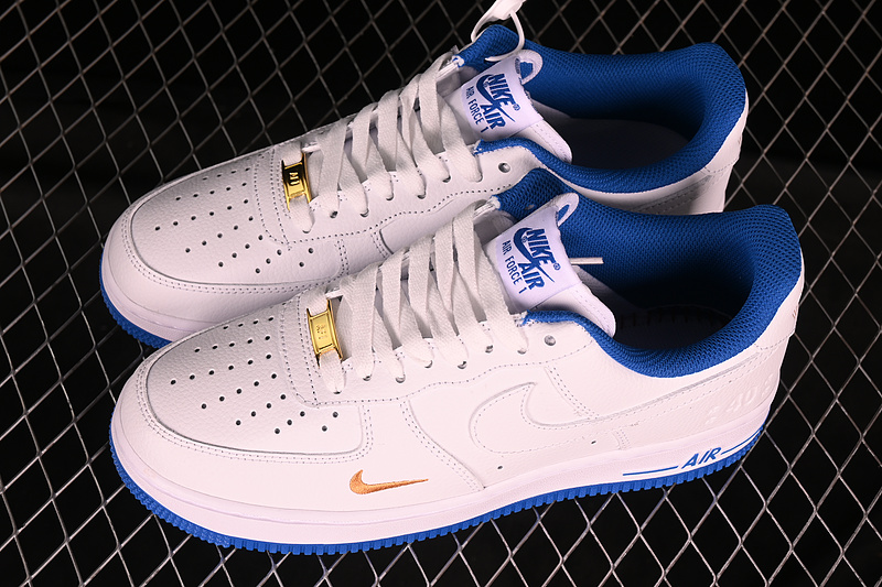 Nike Air Force 1 '07 Low Blue/Gold/White 13