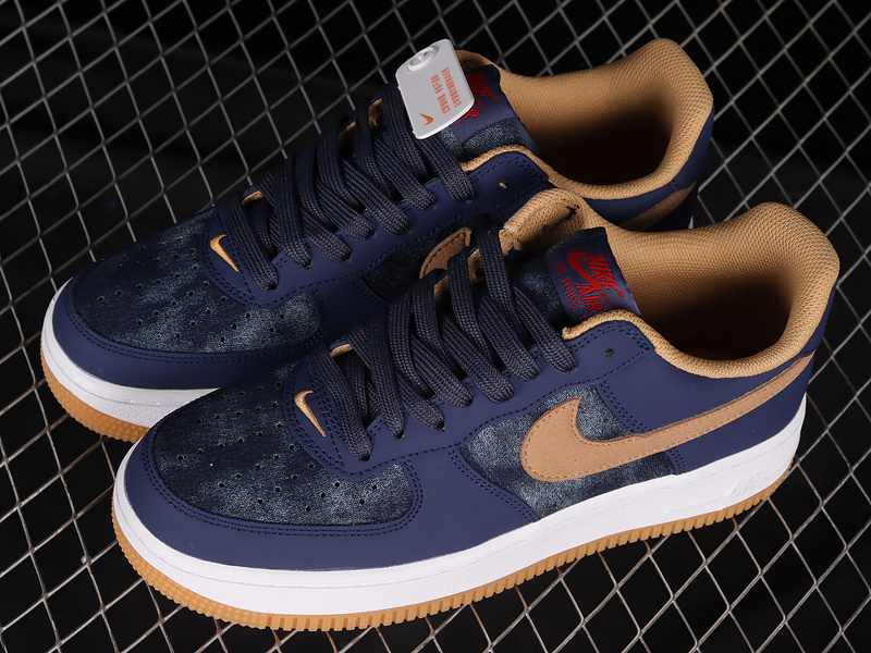 Air Force 1 Low 07 Navy Blue/Brown/White 5