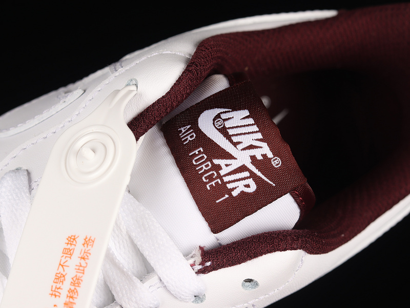 Air Force 1 Low White/White/Dark Beetroot 25