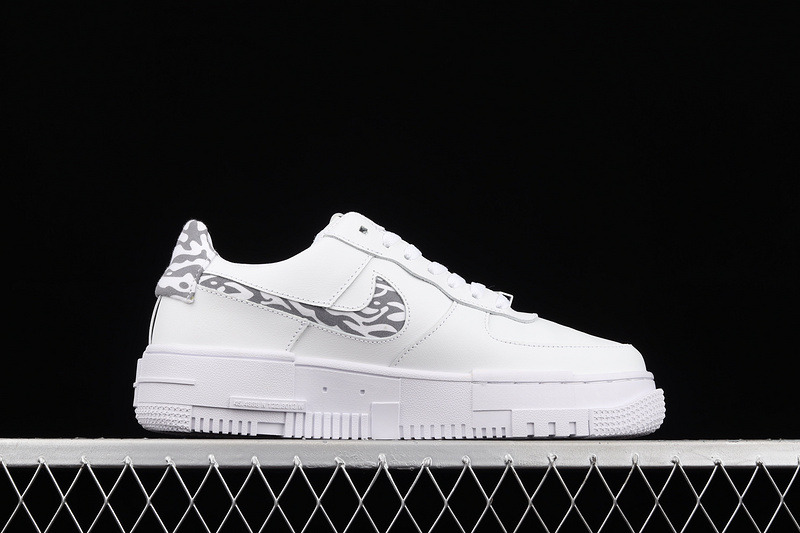 Air Force 1 Pixel Zebra White/White/Grey 5