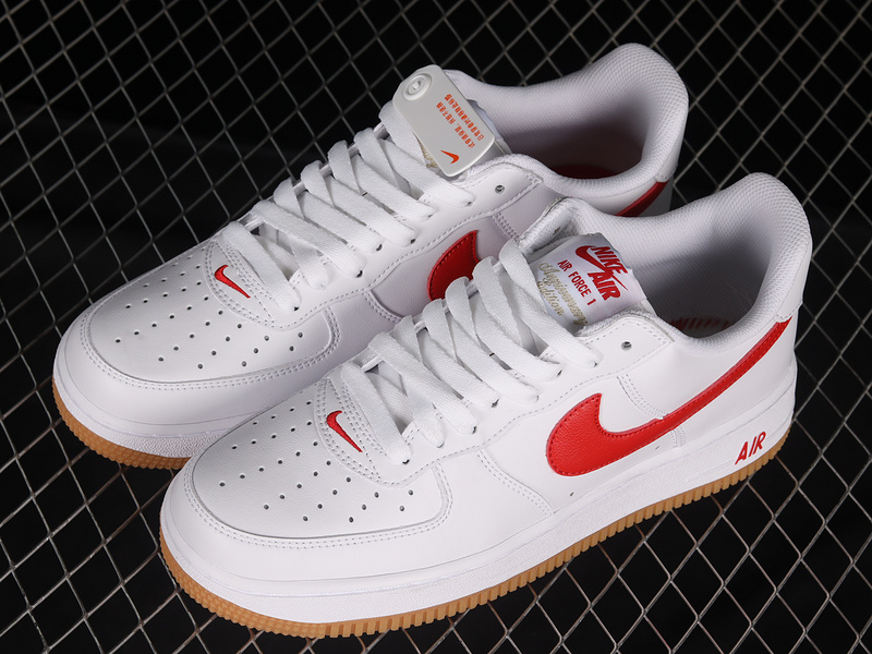 Air Force 1 Low Color Of The Month White/University Red/Gum Yellow 11