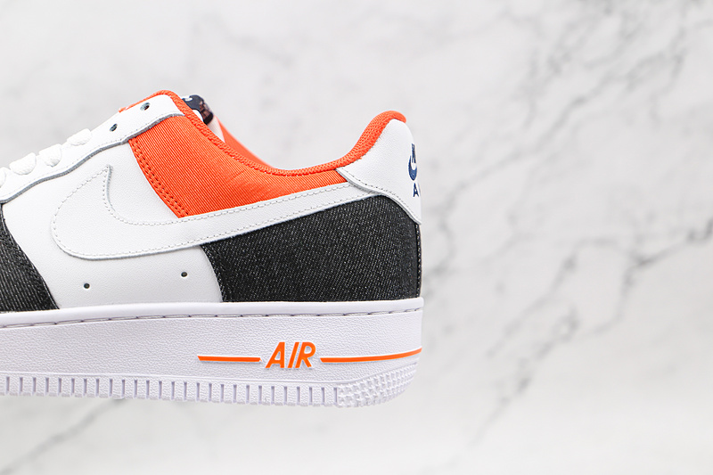 Air Force 1 Low Usa Denim White/Black/Orange 5