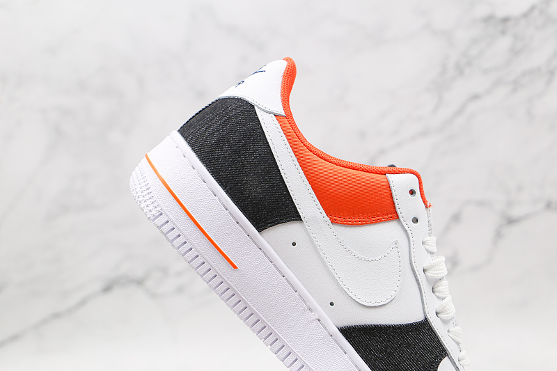 Air Force 1 Low Usa Denim White/Black/Orange 7